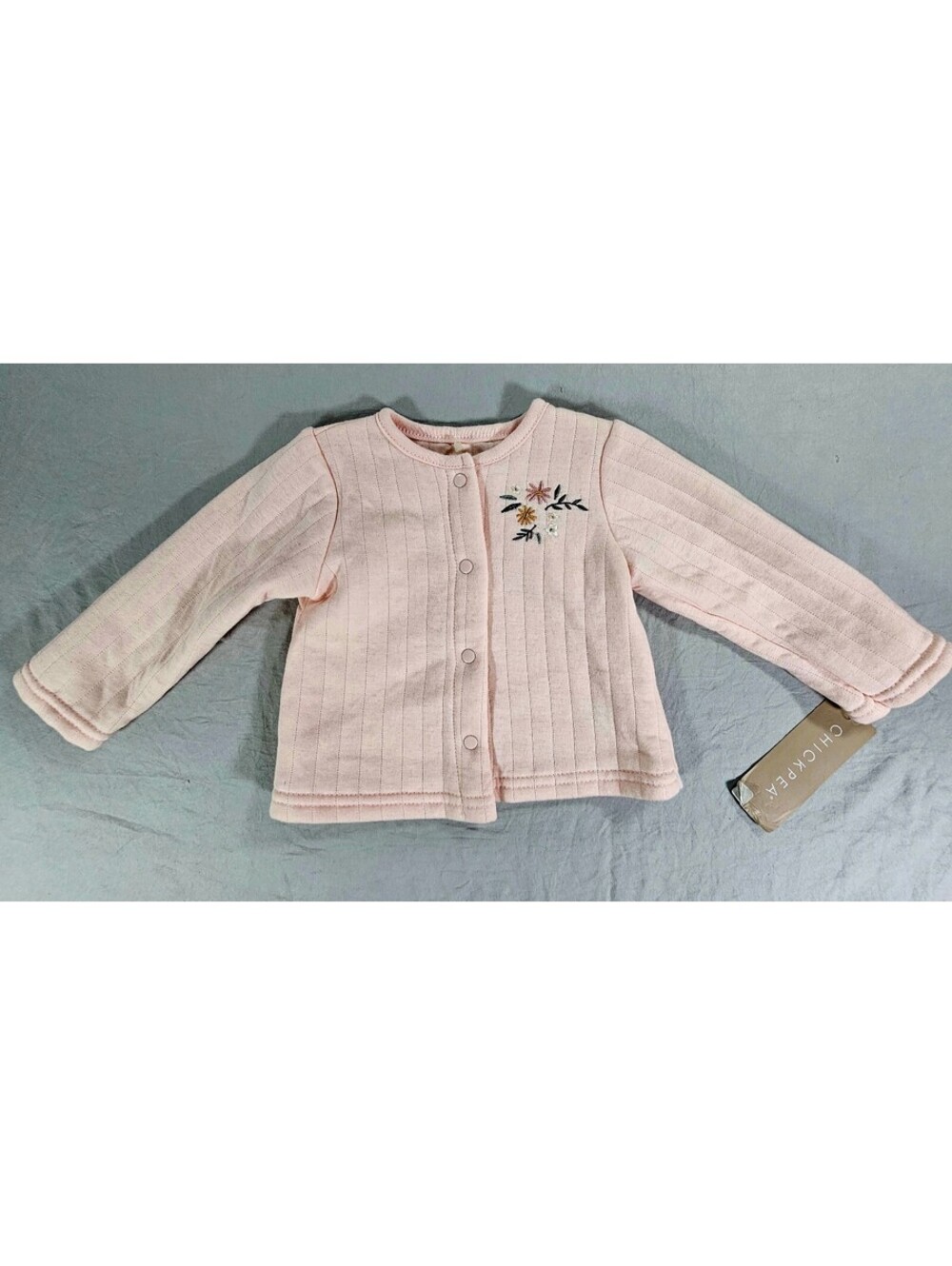 Chickpea Baby Girls Pink Embroidered Cardigan. Size 6-9 months. NWT